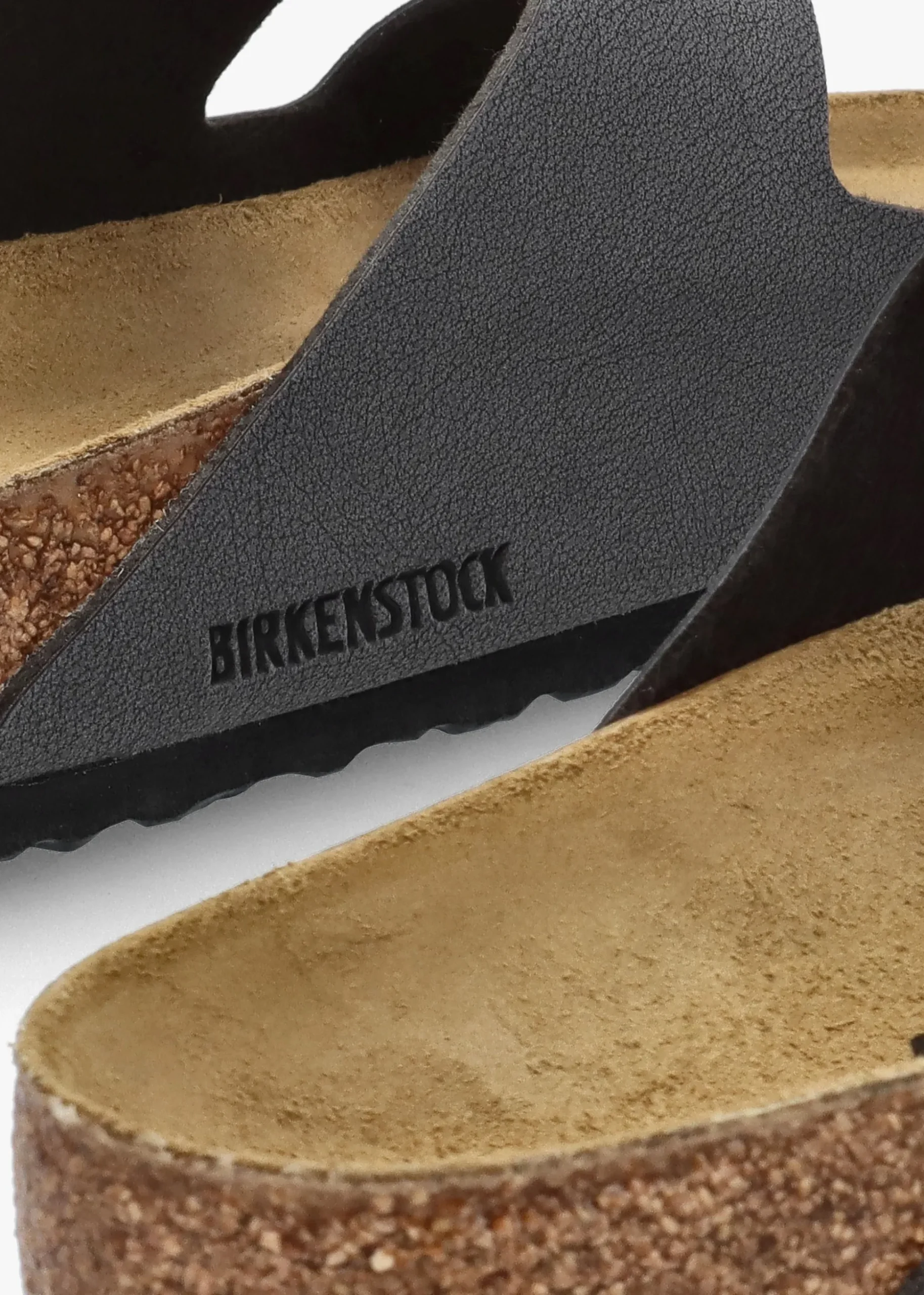 Men's Arizona Birko-Flor Velvet Gray Two Bar Mules