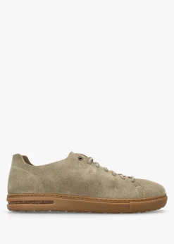 Men's Bend Low Gray Taupe Nubuck Leather Trainers