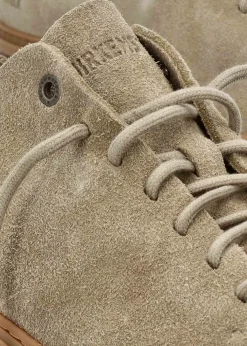 Men's Bend Low Gray Taupe Nubuck Leather Trainers