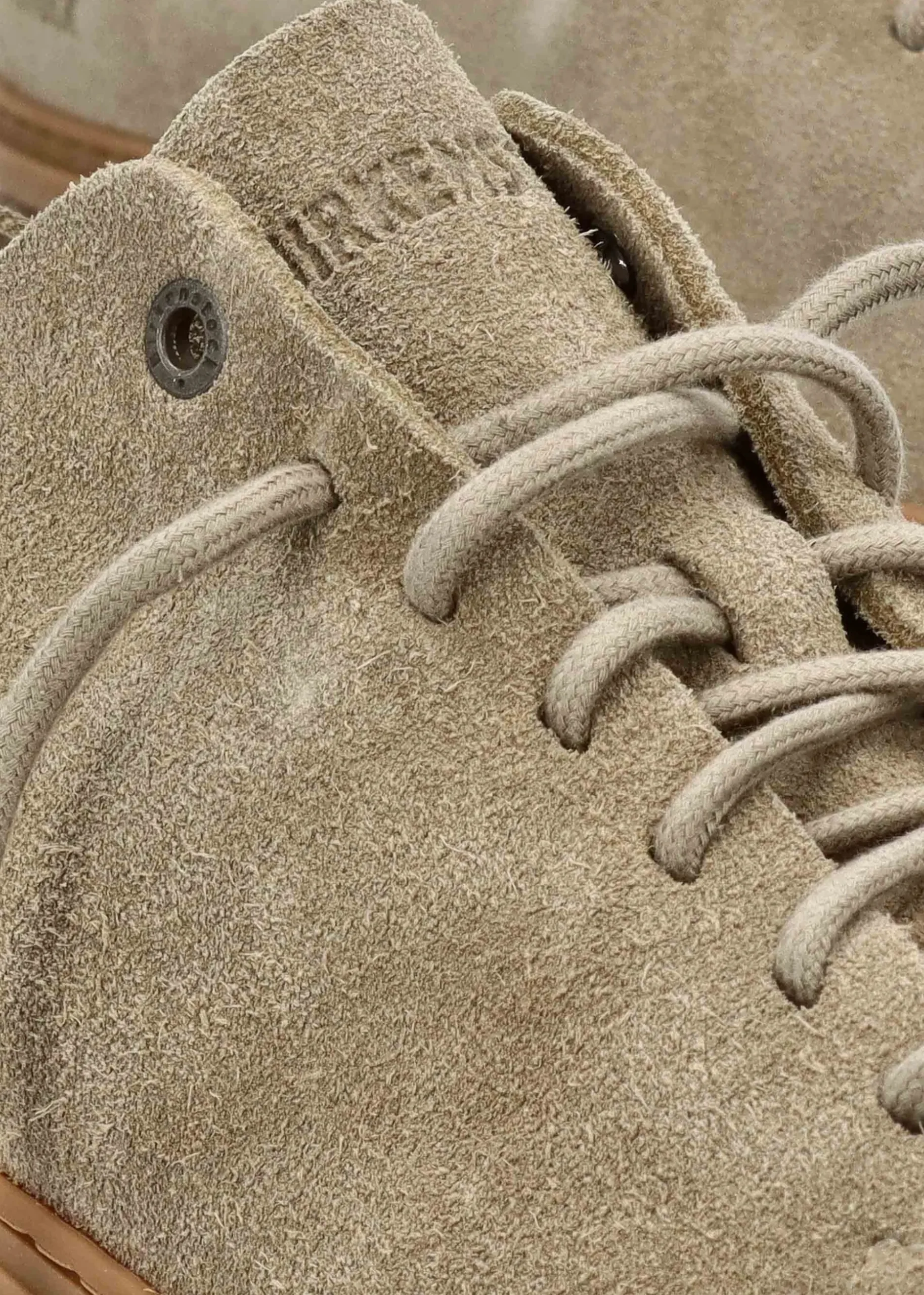 Men's Bend Low Gray Taupe Nubuck Leather Trainers
