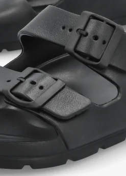 Men's Black Two Bar Mules