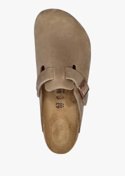 Men's Boston Tabacco Brown Waxy Leather Clogs