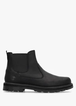 Men’s Britton Road Black Leather Chelsea Boots