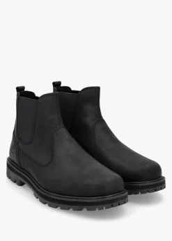 Men’s Britton Road Black Leather Chelsea Boots