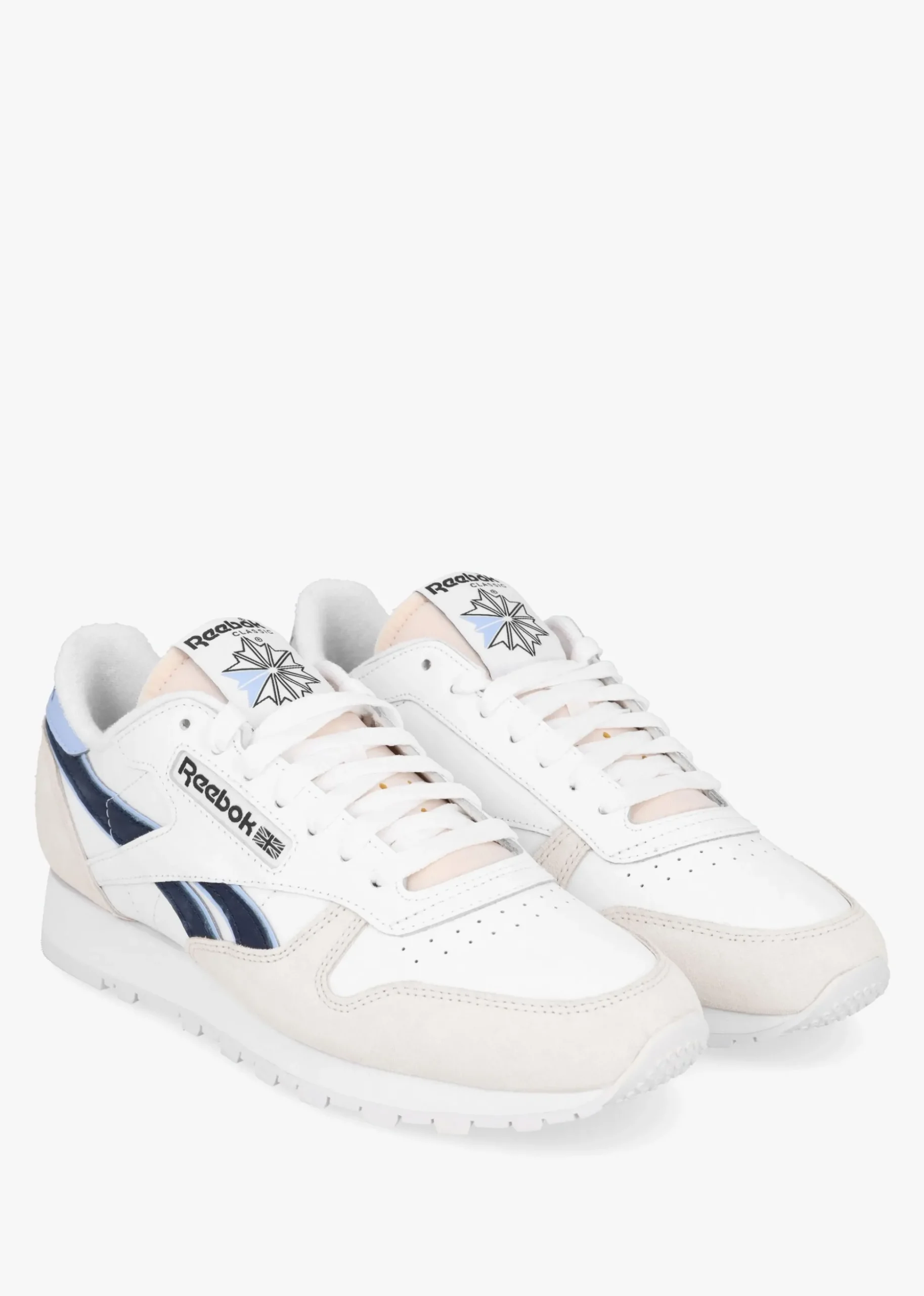 Men's Classic Cloud White Pure Grey Pale Blue Leather & Suede Trainers