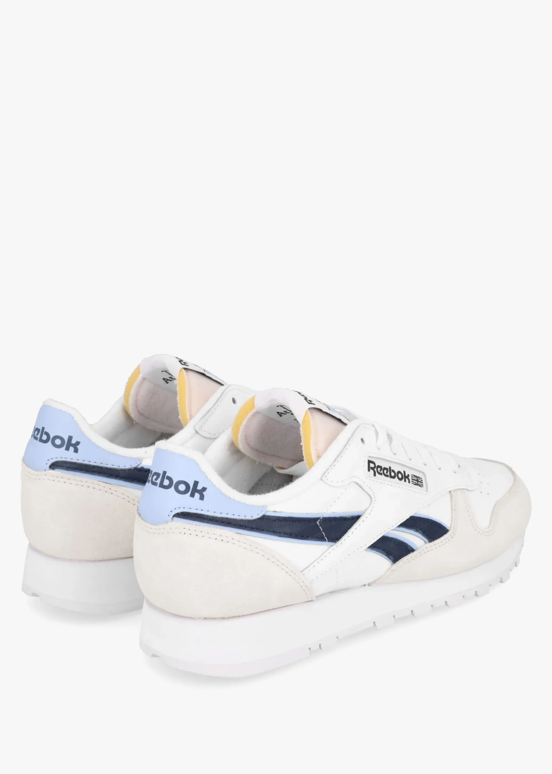 Men's Classic Cloud White Pure Grey Pale Blue Leather & Suede Trainers