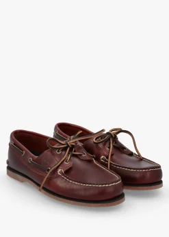 Men’s Classic Lace Up Medium Brown Full Grain Boat Shoes