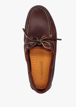 Men’s Classic Lace Up Medium Brown Full Grain Boat Shoes