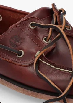 Men’s Classic Lace Up Medium Brown Full Grain Boat Shoes