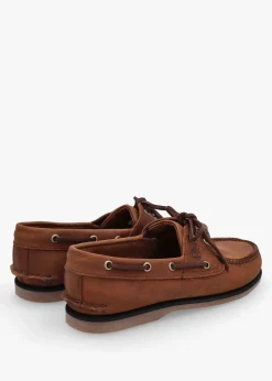Men’s Classic Lace Up Medium Brown Nubuck Leather Boat Shoes