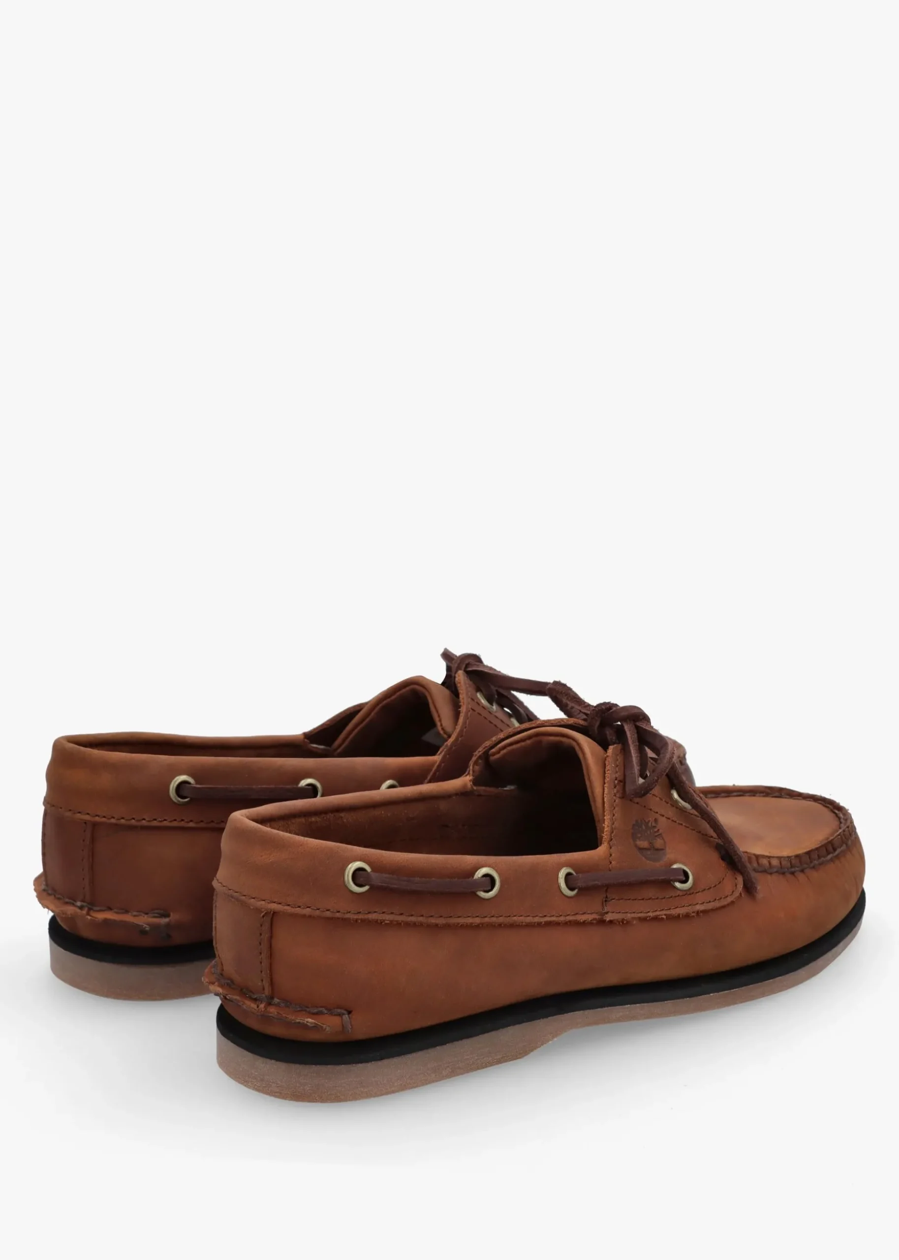 Men’s Classic Lace Up Medium Brown Nubuck Leather Boat Shoes