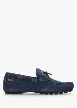 Men’s Courage Shark Blue Suede Driving Shoes
