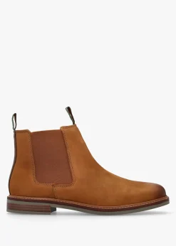 Men’s Farsley Dark Tan Nubuck Leather Chelsea Boots