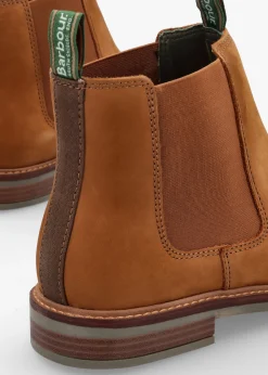 Men’s Farsley Dark Tan Nubuck Leather Chelsea Boots