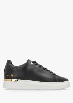 Men’s GRFTR Lite Black & Gold Leather Trainers
