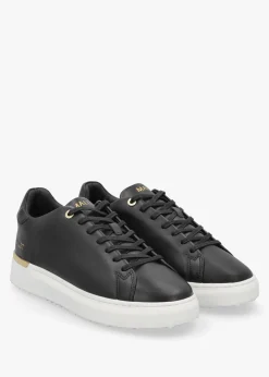 Men’s GRFTR Lite Black & Gold Leather Trainers