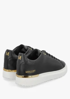 Men’s GRFTR Lite Black & Gold Leather Trainers