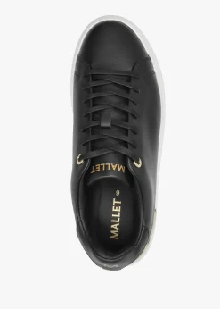 Men’s GRFTR Lite Black & Gold Leather Trainers