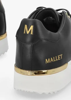 Men’s GRFTR Lite Black & Gold Leather Trainers