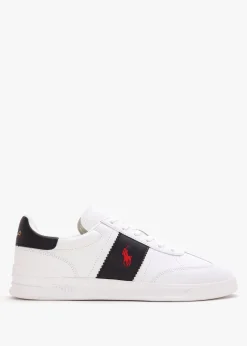 Men’s Heritage Aera White & Navy Leather Trainers