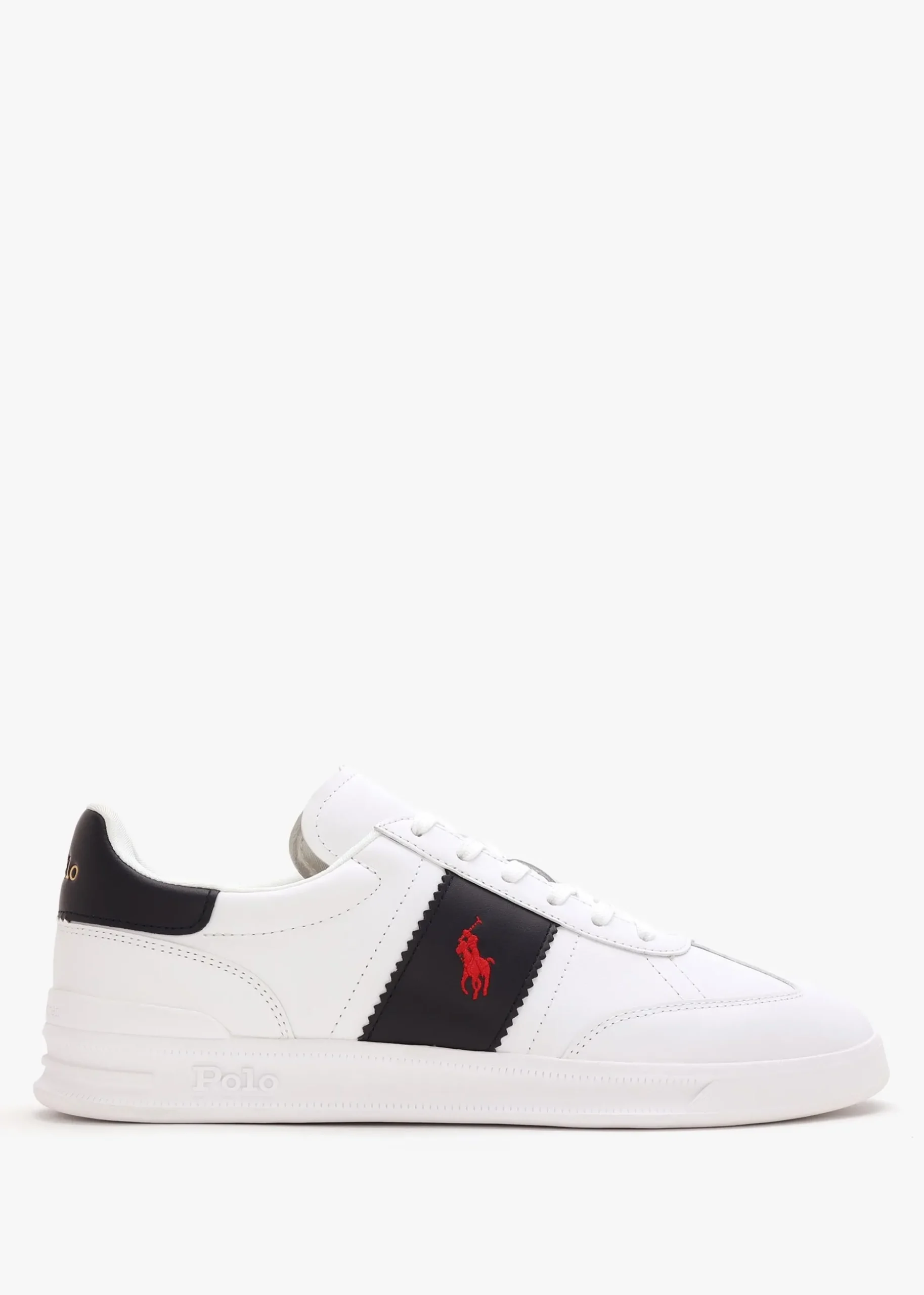 Men’s Heritage Aera White & Navy Leather Trainers