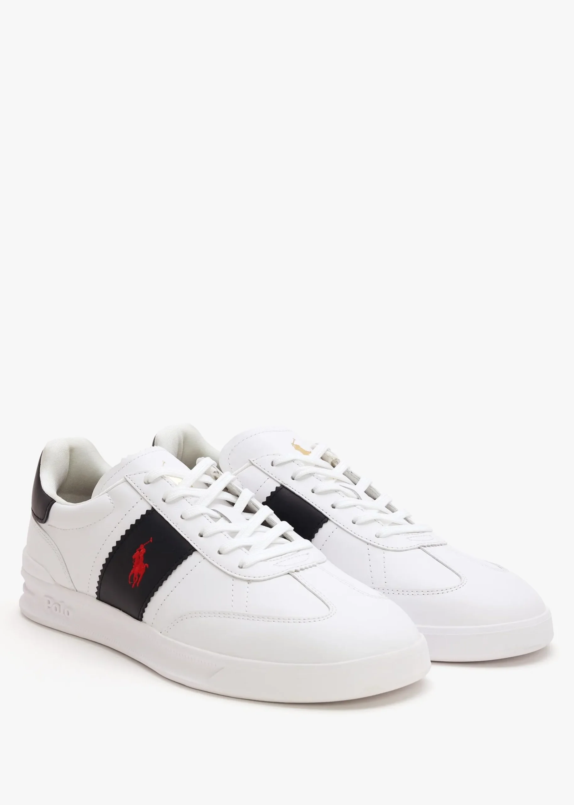 Men’s Heritage Aera White & Navy Leather Trainers