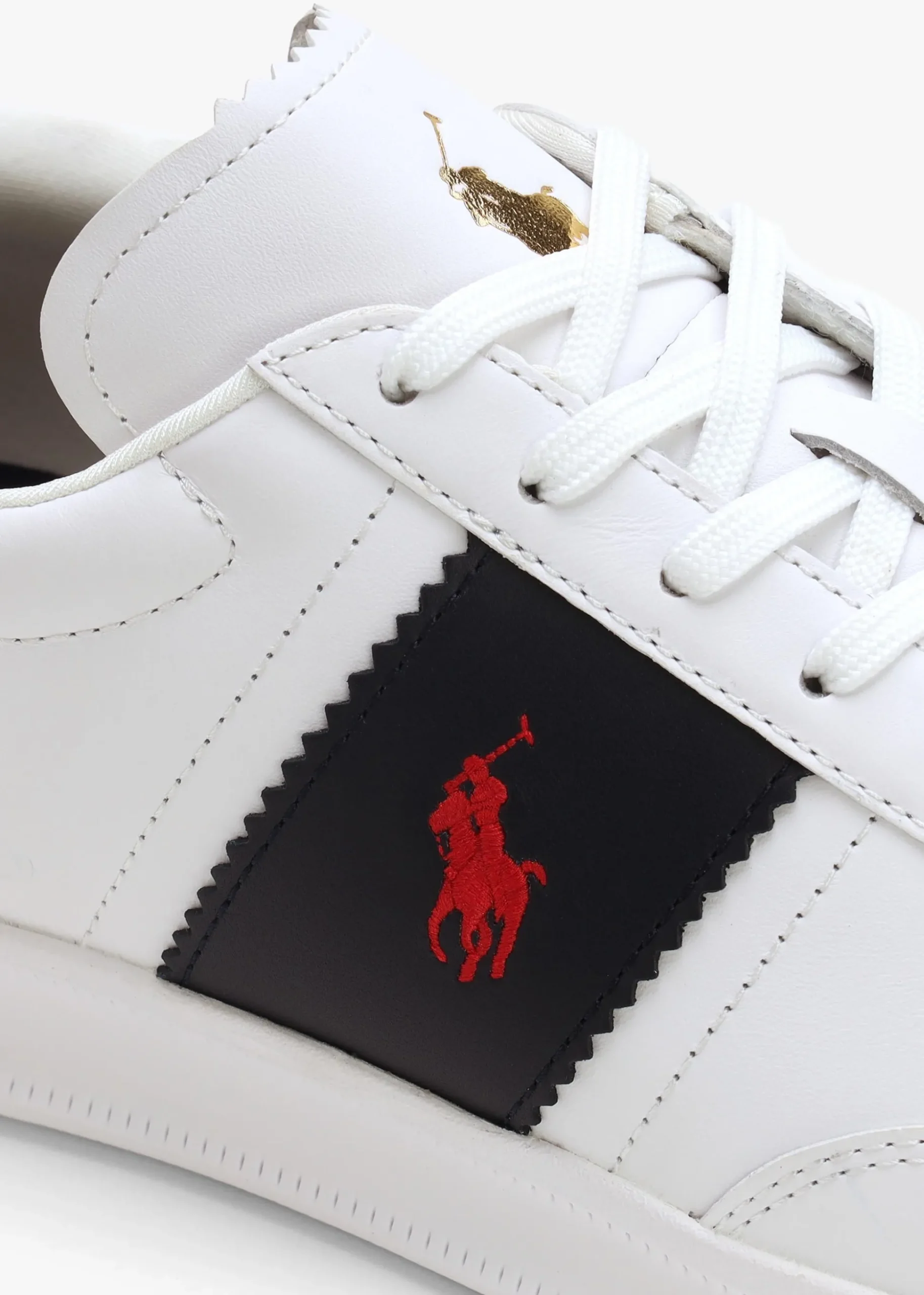 Men’s Heritage Aera White & Navy Leather Trainers