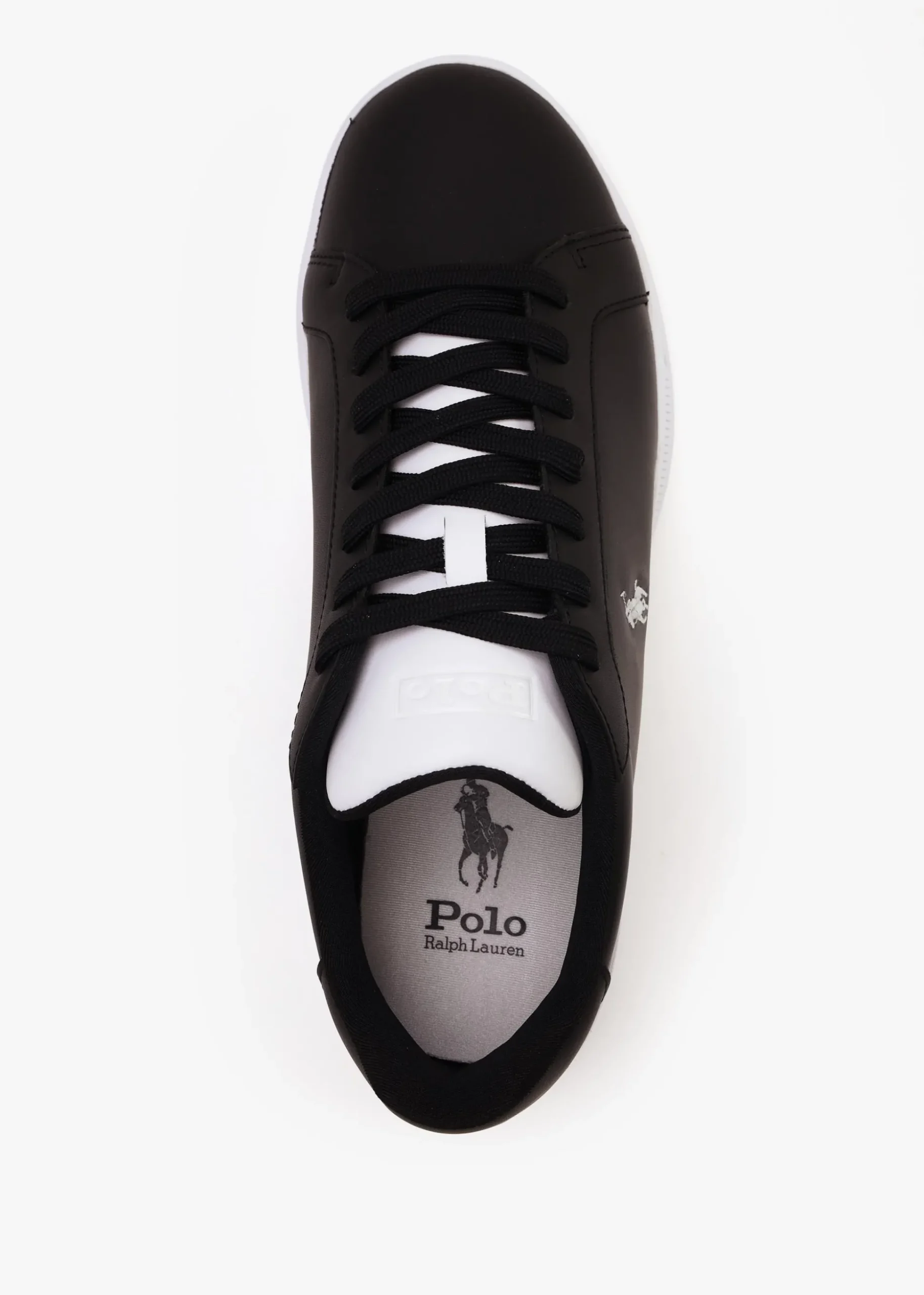 Men’s Heritage Court II Black White Leather Trainers
