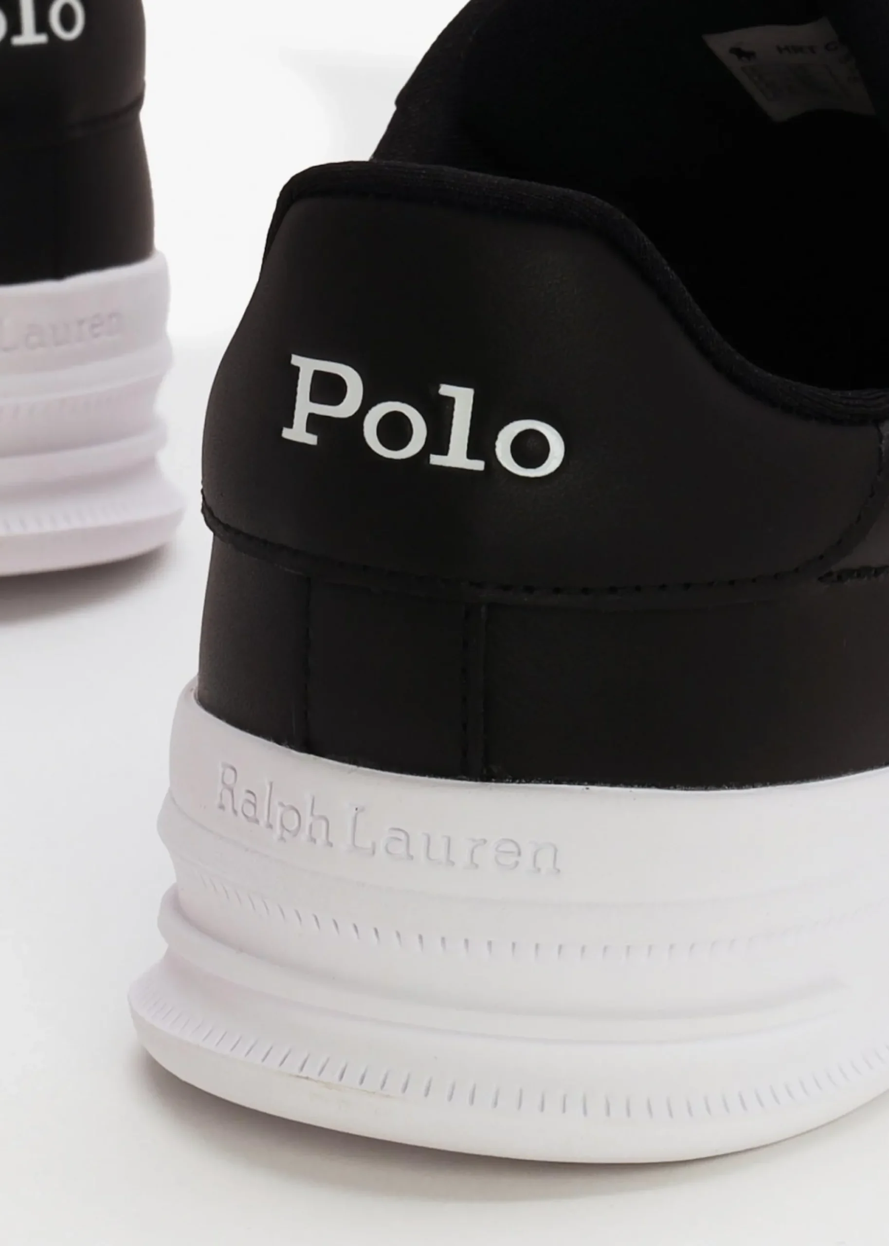 Men’s Heritage Court II Black White Leather Trainers
