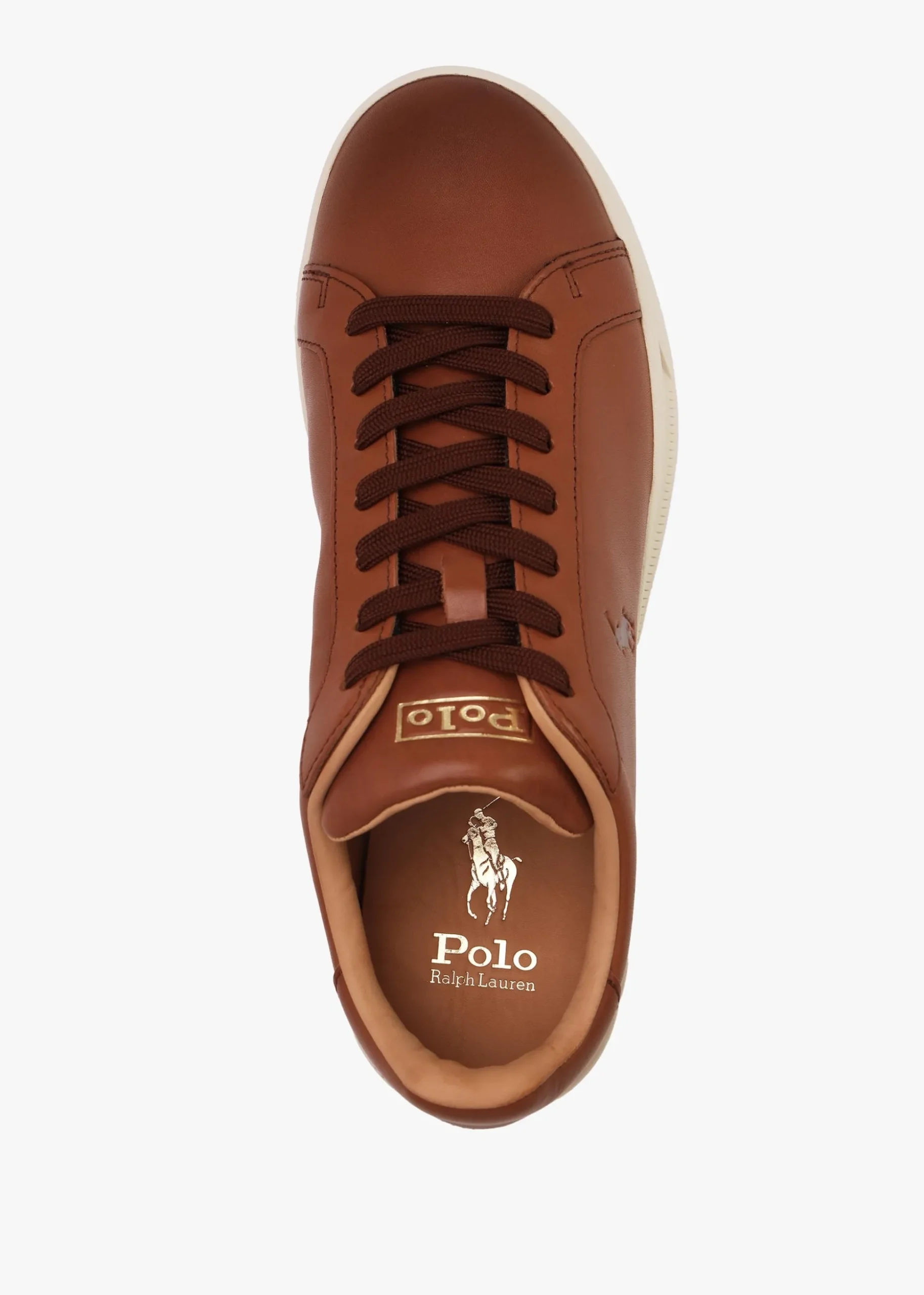 Men’s Heritage Court II Polo Russet Leather Trainers