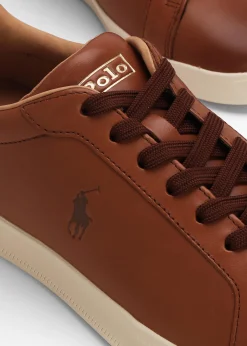 Men’s Heritage Court II Polo Russet Leather Trainers
