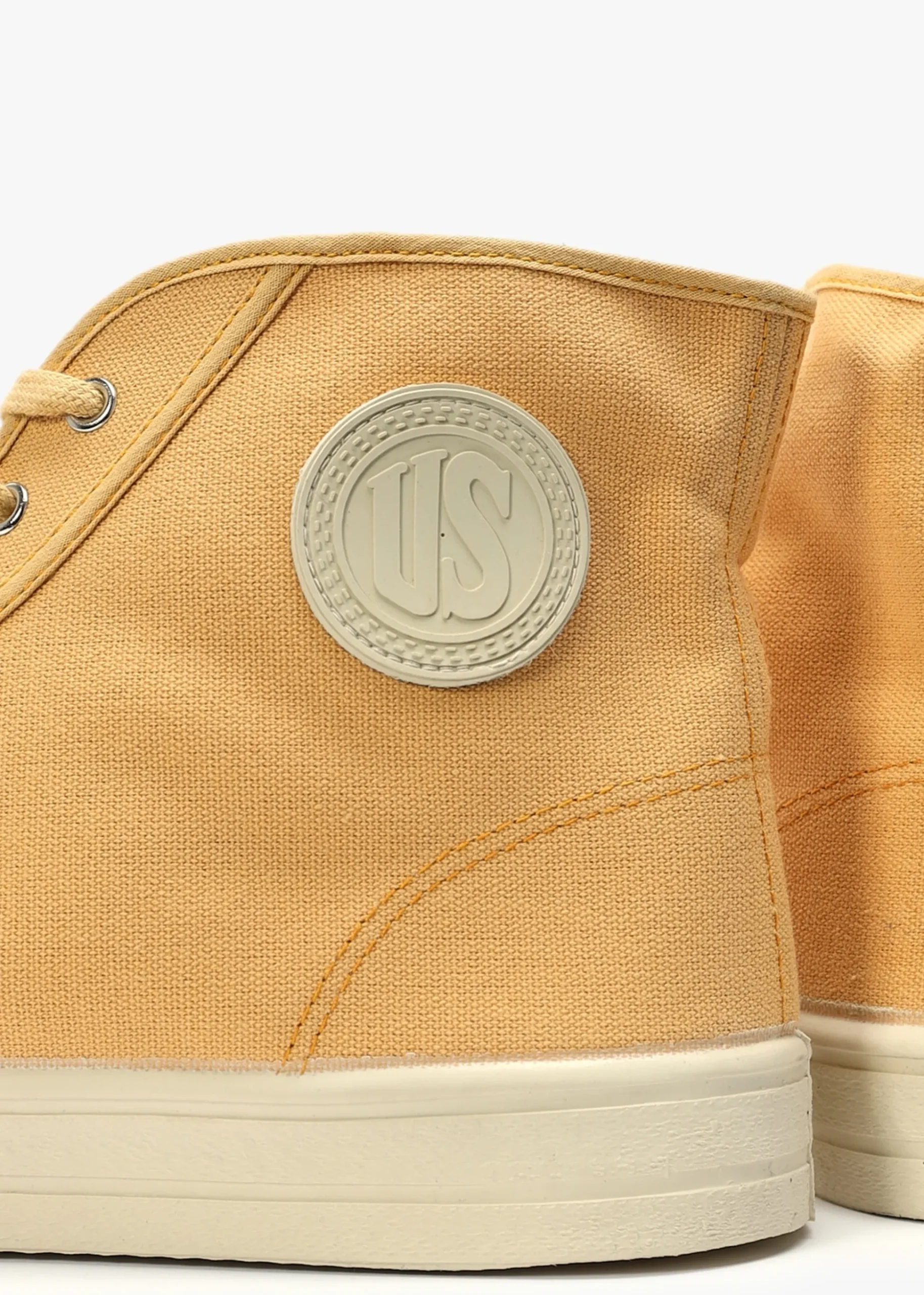 Men’s Military Ivory Gum High-Top Trainers