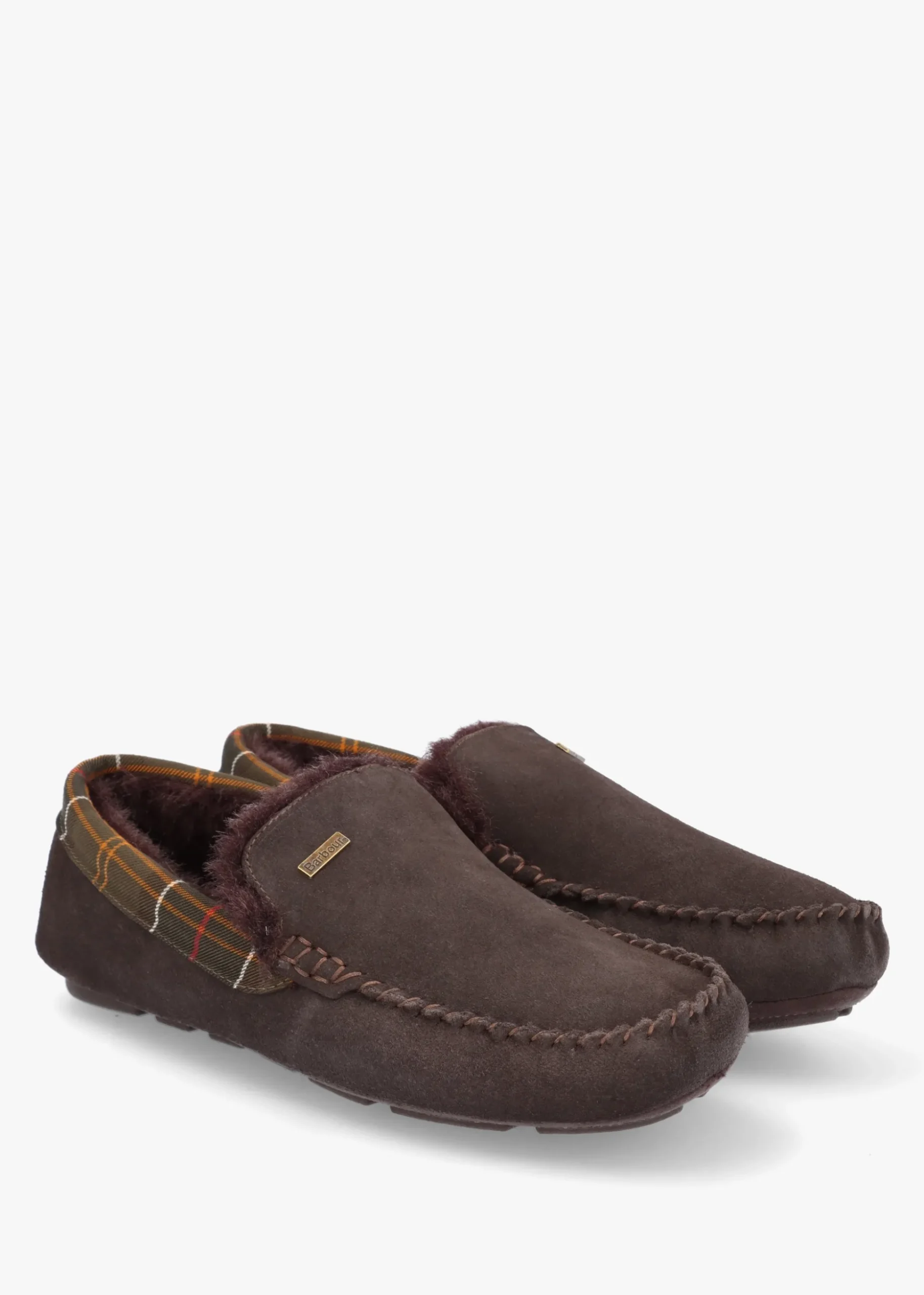 Men's Montry Brown Suede Moccasin Slippers