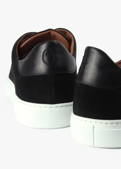 Men’s Ossos Black Suede Trainers
