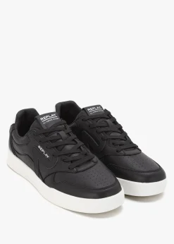 Men’s Oyzone Action Black Leather Trainers