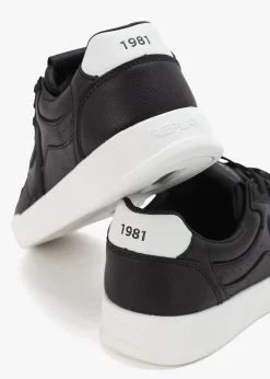 Men’s Oyzone Action Black Leather Trainers