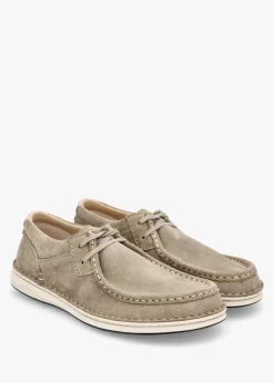Men's Pasadena Taupe Suede Moccasins