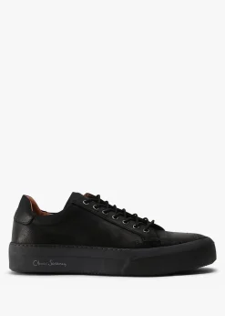 Men's Penacova Black Leather Trainers