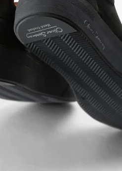 Men's Penacova Black Leather Trainers