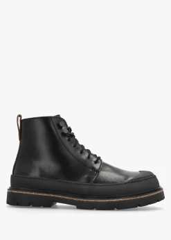 Men’s Prescott Black Waxy Leather Lace Up Boots