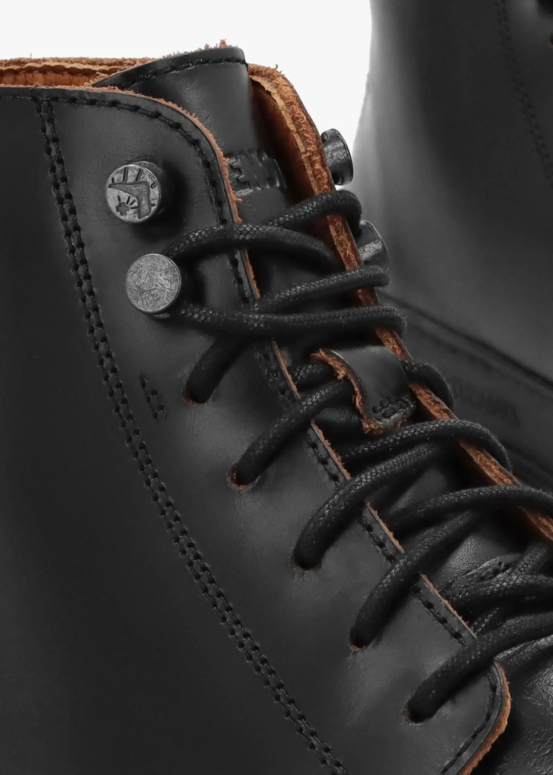 Men’s Prescott Black Waxy Leather Lace Up Boots
