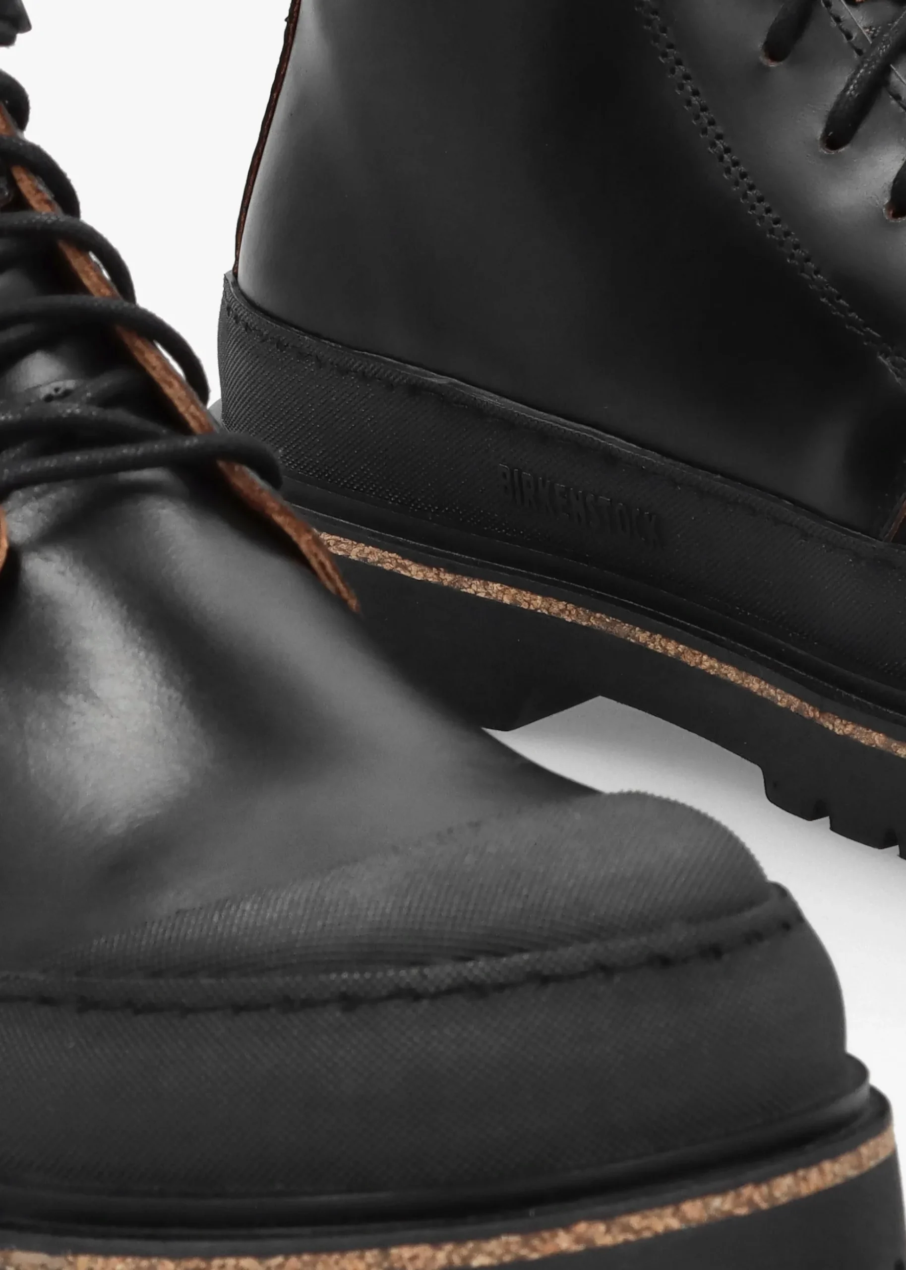 Men’s Prescott Black Waxy Leather Lace Up Boots