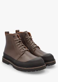 Men’s Prescott Concreate Gray Waxy Leather Lace Up Boots