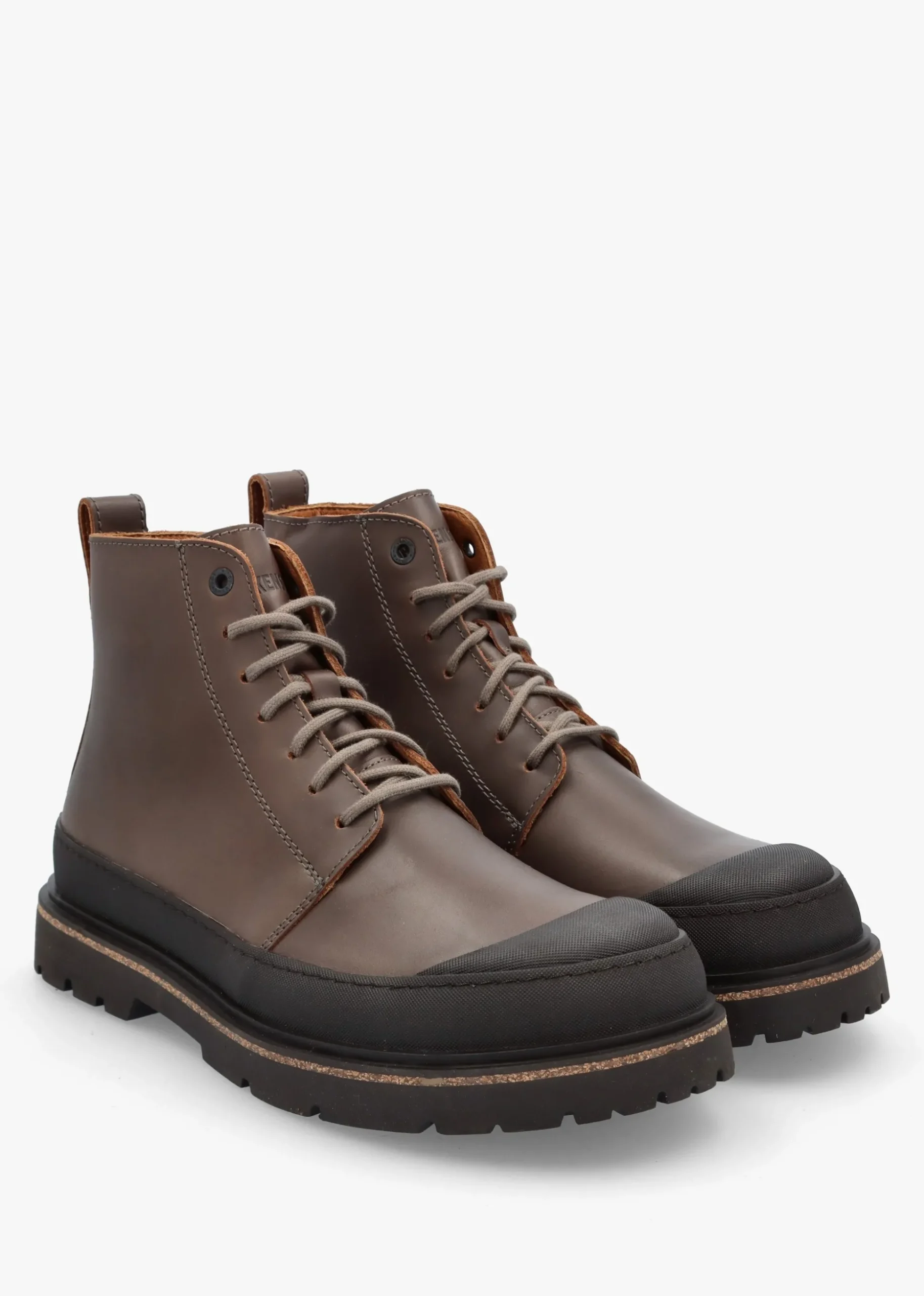 Men’s Prescott Concreate Gray Waxy Leather Lace Up Boots