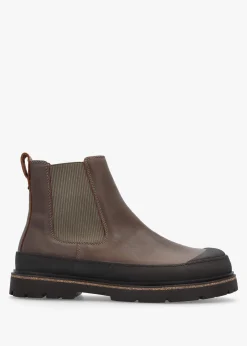 Men’s Prescott Concrete Gray Waxy Leather Chelsea Boots