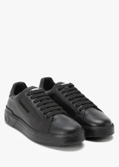 Men's Ray Black Leather Trainers