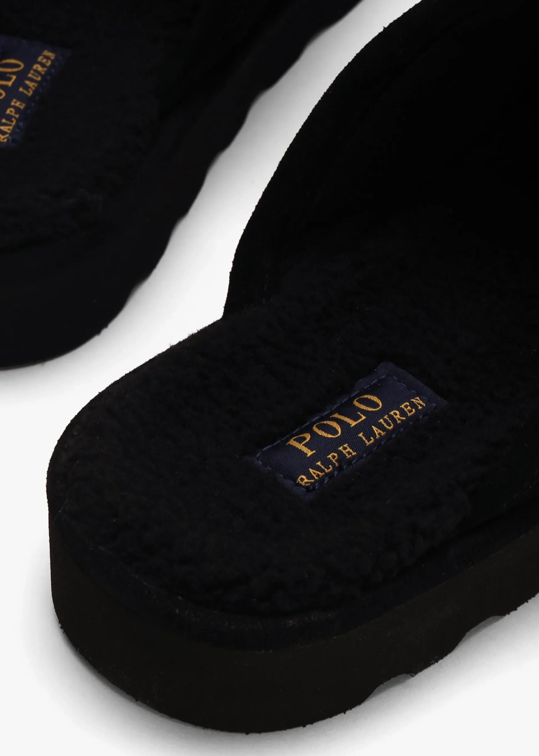 Men’s Reade Suede Trim Quilted Black White Scuff Slippers