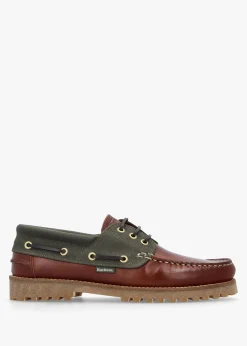 Men’s Re-Engineered Mahogany Leather Deck Boat Shoes