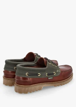 Men’s Re-Engineered Mahogany Leather Deck Boat Shoes