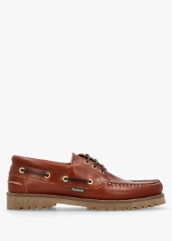 Men’s Re-Engineered Tan Leather Deck Boat Shoes